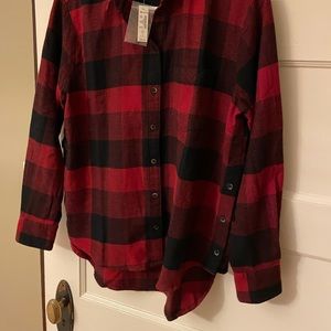 Madewell Flannel Side Button Buffalo Check